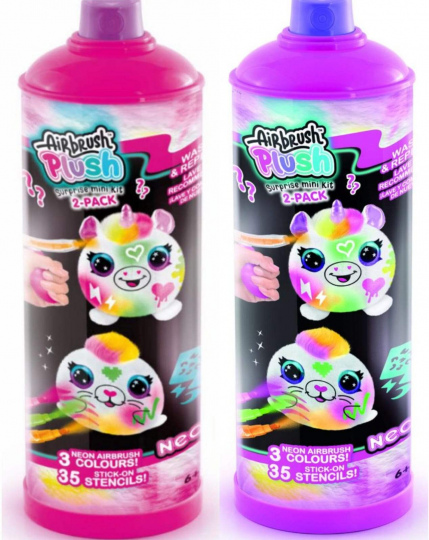 Airbrush Plush - Mini Plush 2-Pack Neon